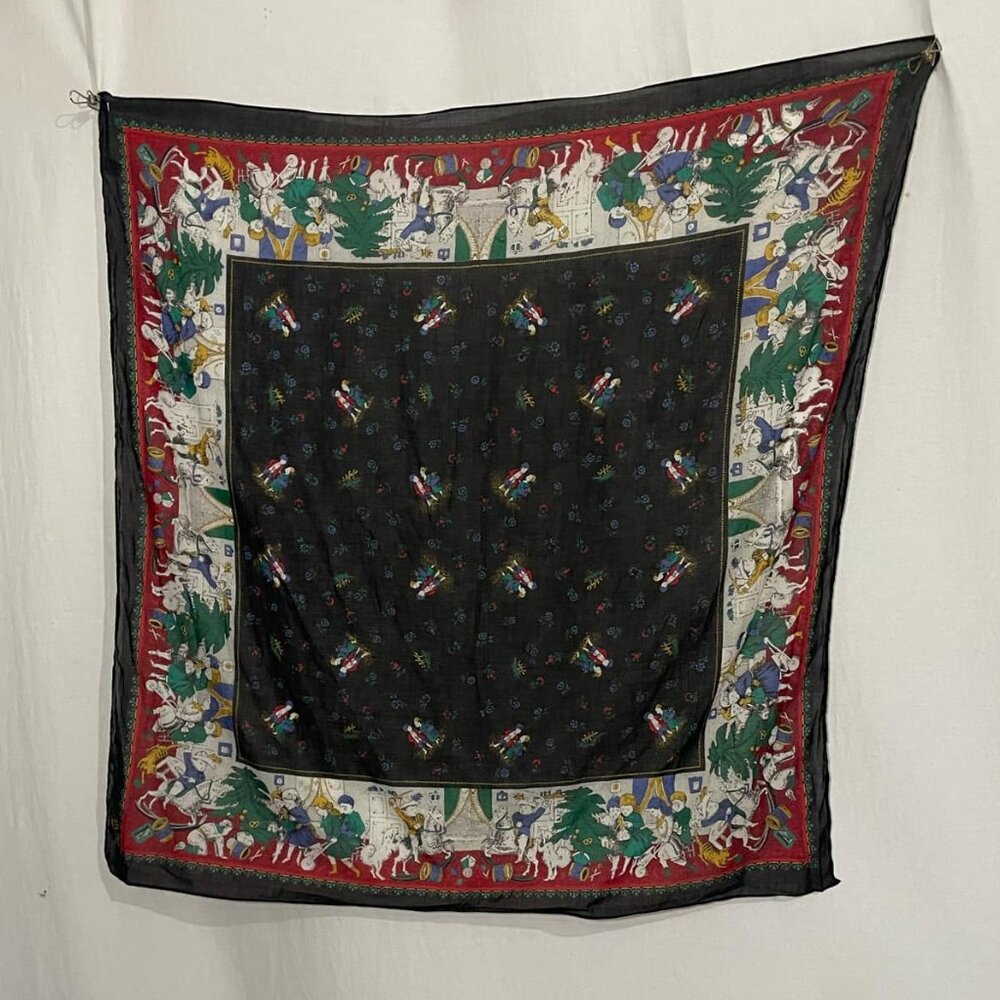 Vintage Anne Marie Classical French Scarf